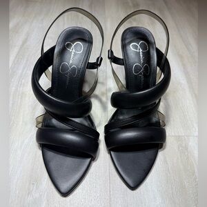 Jessica Simpson Black Strappy Heels